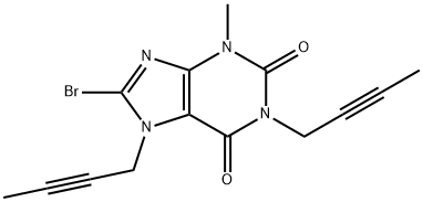 1H-Purine-2,6-dione, 8-bromo-1,7-di-2-butyn-1-yl-3,7-dihydro-3-methyl- Structure