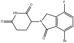 3-(7-bromo-4-fluoro-1-oxoisoindolin-2-yl)piperidine-2,6-dione 구조식 이미지