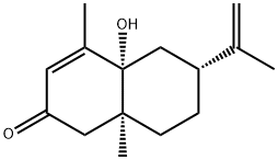 (4aR)-4a,5,6,7,8,8a-Hexahydro-4aα-hydroxy-6α-isopropenyl-4,8aα-dimethylnaphthalene-2(1H)-one Structure