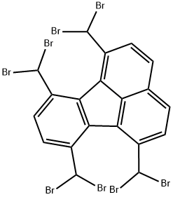 Fluoranthene, 1,6,7,10-tetrakis(dibromomethyl)- Structure