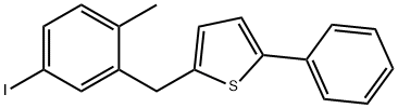 Thiophene, 2-[(5-iodo-2-methylphenyl)methyl]-5-phenyl- Structure