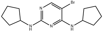 2,4-Pyrimidinediamine, 5-bromo-N2,N4-dicyclopentyl- Structure