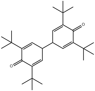 [Bi-2,5-cyclohexadien-1-yl]-4,4'-dione, 3,3',5,5'-tetrakis(1,1-dimethylethyl)- 구조식 이미지