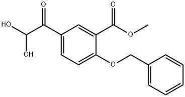 Benzoic acid, 5-(2,2-dihydroxyacetyl)-2-(phenylmethoxy)-, methyl ester 구조식 이미지