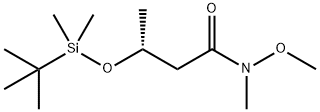 Butanamide, 3-?[[(1,?1-?dimethylethyl)?dimethylsilyl]?oxy]?-?N-?methoxy-?N-?methyl-?, (3R)?- Structure