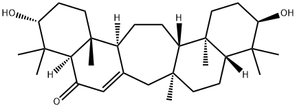 3α,21β-Dihydroxy-C(14a)-homo-27-norgammaceran-14-en-16-one 구조식 이미지