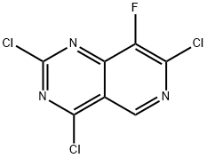 2,4,7-trichloro-8-fluoropyrido[4,3-d]pyrimidine 구조식 이미지