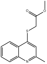 Acetic acid, 2-[(2-methyl-4-quinolinyl)thio]-, methyl ester Structure