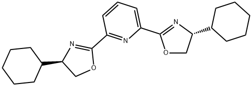 Pyridine, 2,6-bis[(4R)-4-cyclohexyl-4,5-dihydro-2-oxazolyl]- Structure