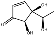 2-Cyclopenten-1-one, 4,5-dihydroxy-4-[(1R)-1-hydroxyethyl]-, (4S,5R)- Structure