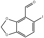 1,3-Benzodioxole-4-carboxaldehyde, 5-iodo- Structure