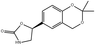 2-Oxazolidinone, 5-(2,2-dimethyl-4H-1,3-benzodioxin-6-yl)-, (5S)- 구조식 이미지