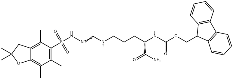 Fmoc-L-Arg(Pbf)-NH2 Structure