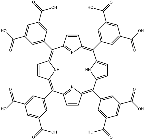 1,3-Benzenedicarboxylic acid, 5,5',5'',5'''-(21H,23H-porphine-5,10,15,20-tetrayl)tetrakis- Structure