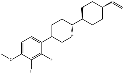 Benzene, 1-[(trans,trans)-4'-ethenyl[1,1'-bicyclohexyl]-4-yl]-2,3-difluoro-4-methoxy- Structure