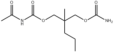 2-(Carbamoyloxymethyl)-2-methylpentyl=N-acetylcarbamate Structure