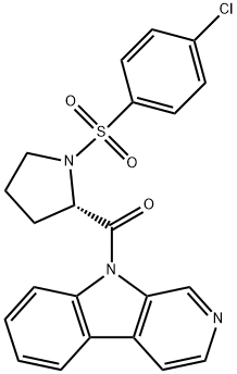 Methanone, [(2S)-1-[(4-chlorophenyl)sulfonyl]-2-pyrrolidinyl]-9H-pyrido[3,4-b]indol-9-yl- Structure