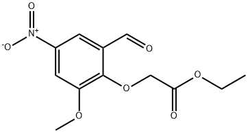 Acetic acid, 2-(2-formyl-6-methoxy-4-nitrophenoxy)-, ethyl ester 구조식 이미지