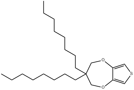 2H-Thieno[3,4-b][1,4]dioxepin, 3,4-dihydro-3,3-dioctyl- Structure