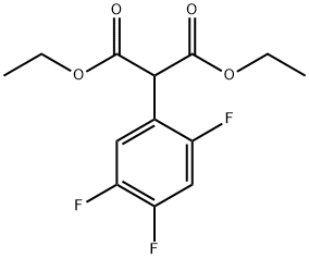 Propanedioic acid, 2-(2,4,5-trifluorophenyl)-, 1,3-diethyl ester Structure