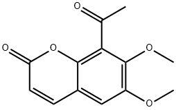 2H-1-Benzopyran-2-one, 8-acetyl-6,7-dimethoxy- Structure