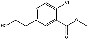 Benzoic acid, 2-chloro-5-(2-hydroxyethyl)-, methyl ester 구조식 이미지