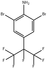 Benzenamine, 2,6-dibromo-4-[1,2,2,2-tetrafluoro-1-(trifluoromethyl)ethyl]- Structure