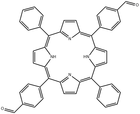 Benzaldehyde, 4,4'-(10,20-diphenyl-21H,23H-porphine-5,15-diyl)bis- Structure