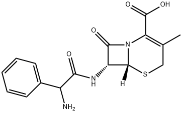 7-(α-Amino-DL-phenylacetamido)-3-deacetoxycephalosporanic acid Structure