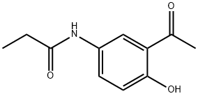 N-(3-Acetyl-4-hydroxyphenyl)propionamide 구조식 이미지