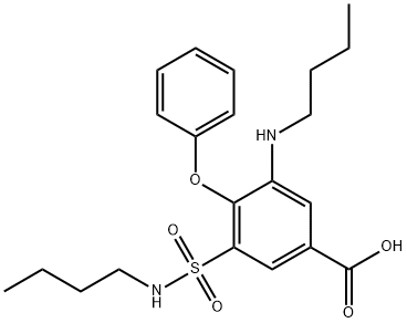 Benzoic acid, 3-(butylamino)-5-[(butylamino)sulfonyl]-4-phenoxy- 구조식 이미지