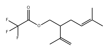 Acetic acid, 2,2,2-trifluoro-, 5-methyl-2-(1-methylethenyl)-4-hexen-1-yl ester 구조식 이미지