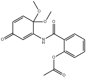 2-(6-메톡시-3-옥소사이클로헥사-1,4-디에닐카르바모일)페닐아세테이트화합물과메톡시메탄(1:1) 구조식 이미지