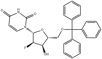 Uridine, 2'-deoxy-2'-fluoro-5'-O-(triphenylmethyl)- (9CI) 구조식 이미지