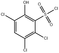 2,3,5-trichloro-6-hydroxybenzene-1-sulfonyl chloride 구조식 이미지