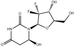 Uridine, 2'-deoxy-2',2'-difluoro-5,6-dihydro-6-hydroxy-, (6S)- (9CI) Structure