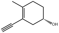 3-Cyclohexen-1-ol, 3-ethynyl-4-methyl-, (1S)- Structure