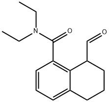 1-Naphthalenecarboxamide, N,N-diethyl-8-formyl-5,6,7,8-tetrahydro- 구조식 이미지