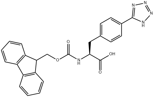 2-({[(9H-fluoren-9-yl)methoxy]carbonyl}amino)-3-[ 4-(1H-1,2,3,4-tetrazol-5-yl)phenyl]propanoic acid Structure