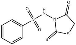 Benzenesulfonamide, N-(4-oxo-2-thioxo-3-thiazolidinyl)- Structure