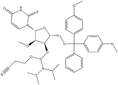 2'-O-Me-2-thio-U-3'-phos phoramidite 구조식 이미지