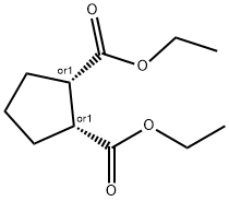 1,2-Cyclopentanedicarboxylic acid, 1,2-diethyl ester, (1R,2S)-rel- Structure