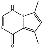 Pyrrolo[2,1-f][1,2,4]triazin-4(1H)-one, 5,7-dimethyl- (9CI) Structure