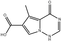 5-Methyl-4-oxo-1,4-dihydropyrrolo[1,2-f][1,2,4]triazine-6-carboxylic acid 구조식 이미지