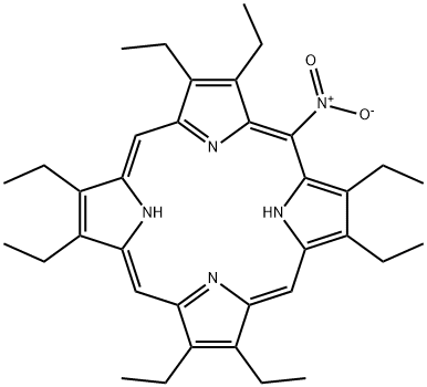 21H,23H-Porphine, 2,3,7,8,12,13,17,18-octaethyl-5-nitro- 구조식 이미지