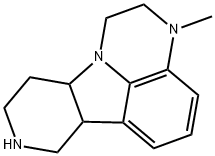 1H-Pyrido[3',4':4,5]pyrrolo[1,2,3-de]quinoxaline, 2,3,6b,7,8,9,10,10a-octahydro-3-methyl- 구조식 이미지