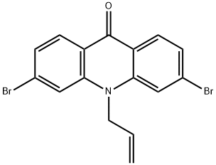 9(10H)-Acridinone, 3,6-dibromo-10-(2-propen-1-yl)- Structure