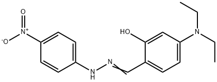 5-(diethylamino)-2-[2-(4-nitrophenyl)carbonohydrazonoyl]phenol 구조식 이미지