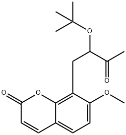 2H-1-Benzopyran-2-one, 8-[2-(1,1-dimethylethoxy)-3-oxobutyl]-7-methoxy- Structure