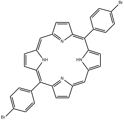 21H,23H-Porphine, 5,15-bis(4-bromophenyl)- Structure